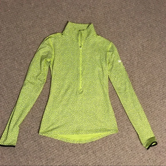 Nike Pro Neon Yellow Nike Half Zip Nike Tops Small Nike Dri Fit